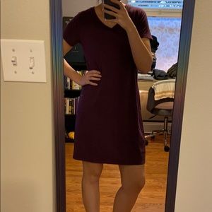 Easy t shirt dress in gorgeous deep purple color